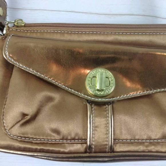 Isaac Mizrahi Bronze & Gold Hand Bag - Picture 2 of 6
